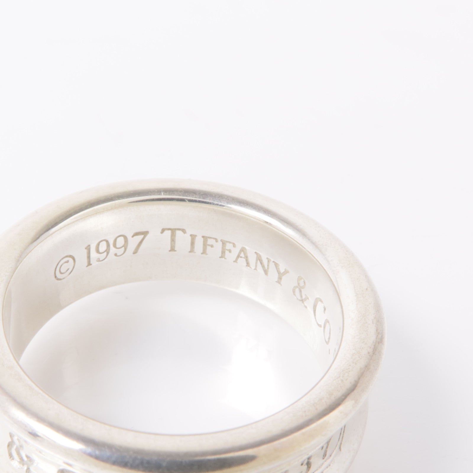 TIFFANY¡®CO 1837 Logo Sliver Ring 925 Sterling Silver US#6