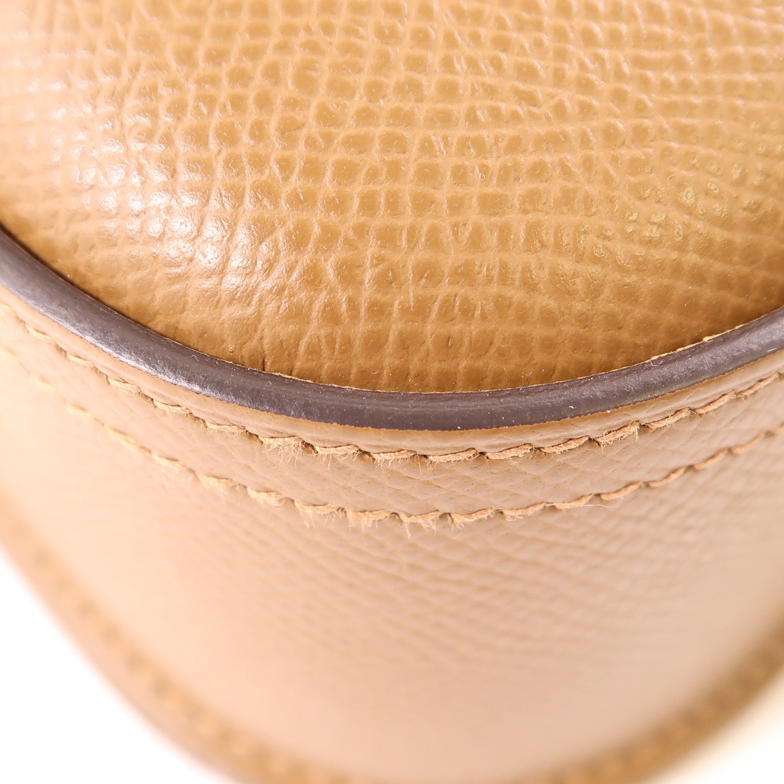 HERMES Epsom皮革Della Cavaller銀扣肩背袋37 Gold