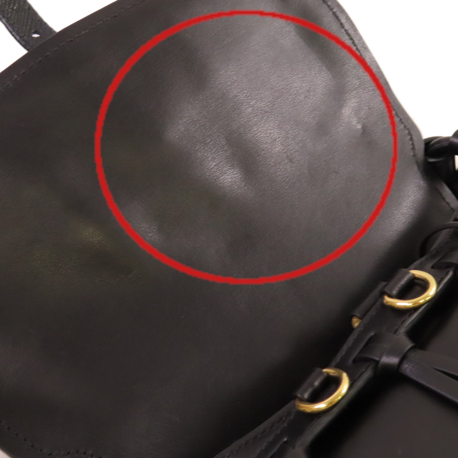 PRADA Saffiano皮革Corsaire Shoulder Bag金扣肩背袋黑色