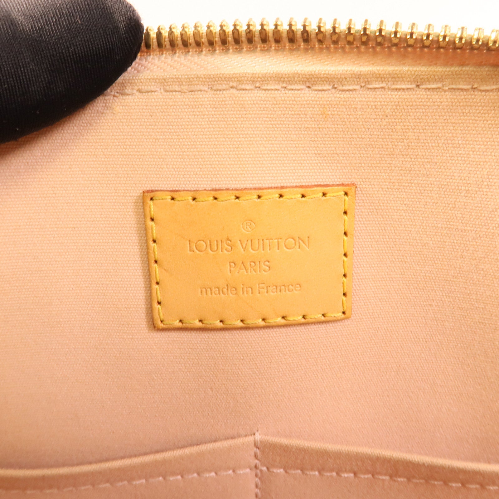 LOUIS VUITTON Monogram Vernis Alma PM金扣手挽袋