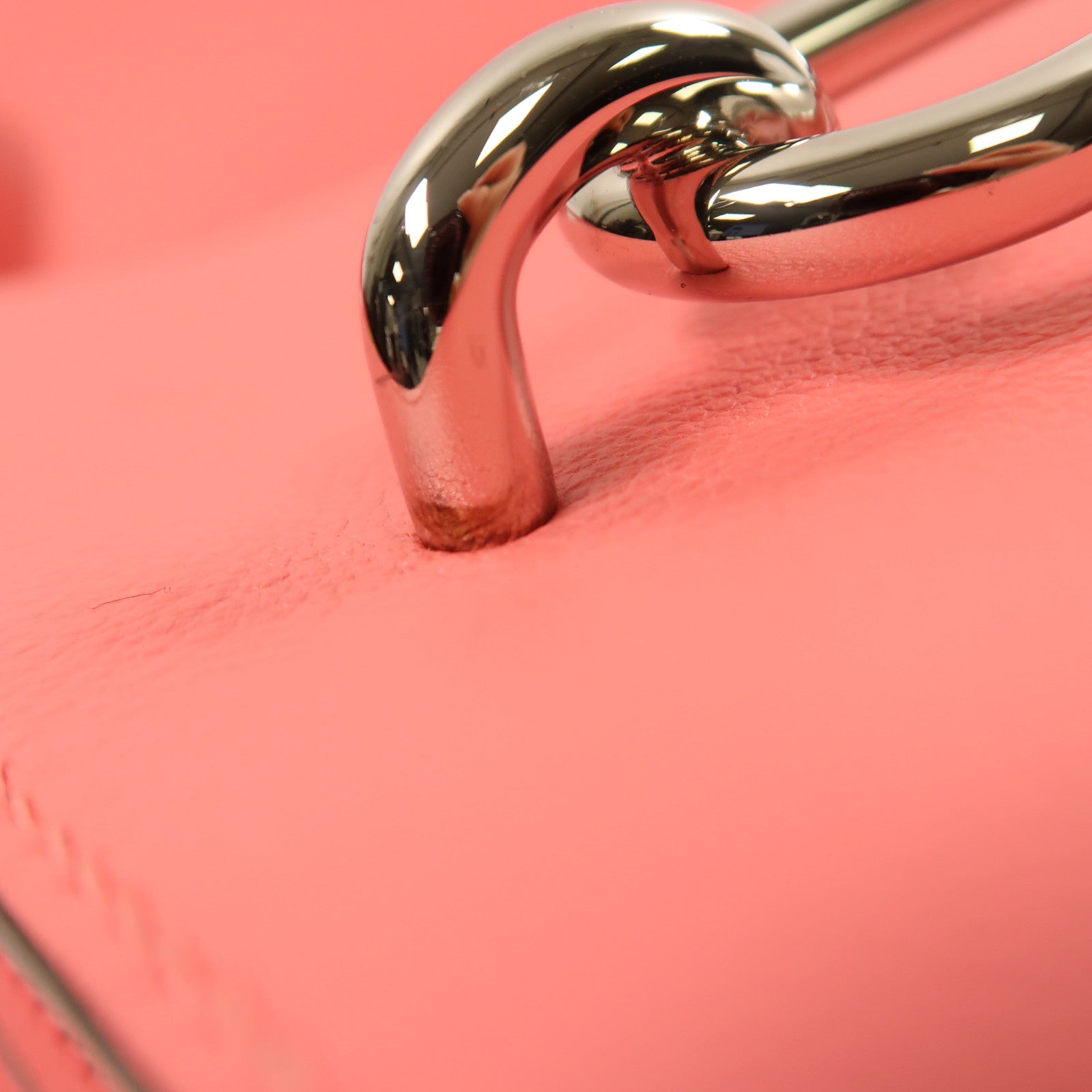 HERMES Evercolor皮革Roulis 23金扣肩背袋Rose Azalee杜鵑粉