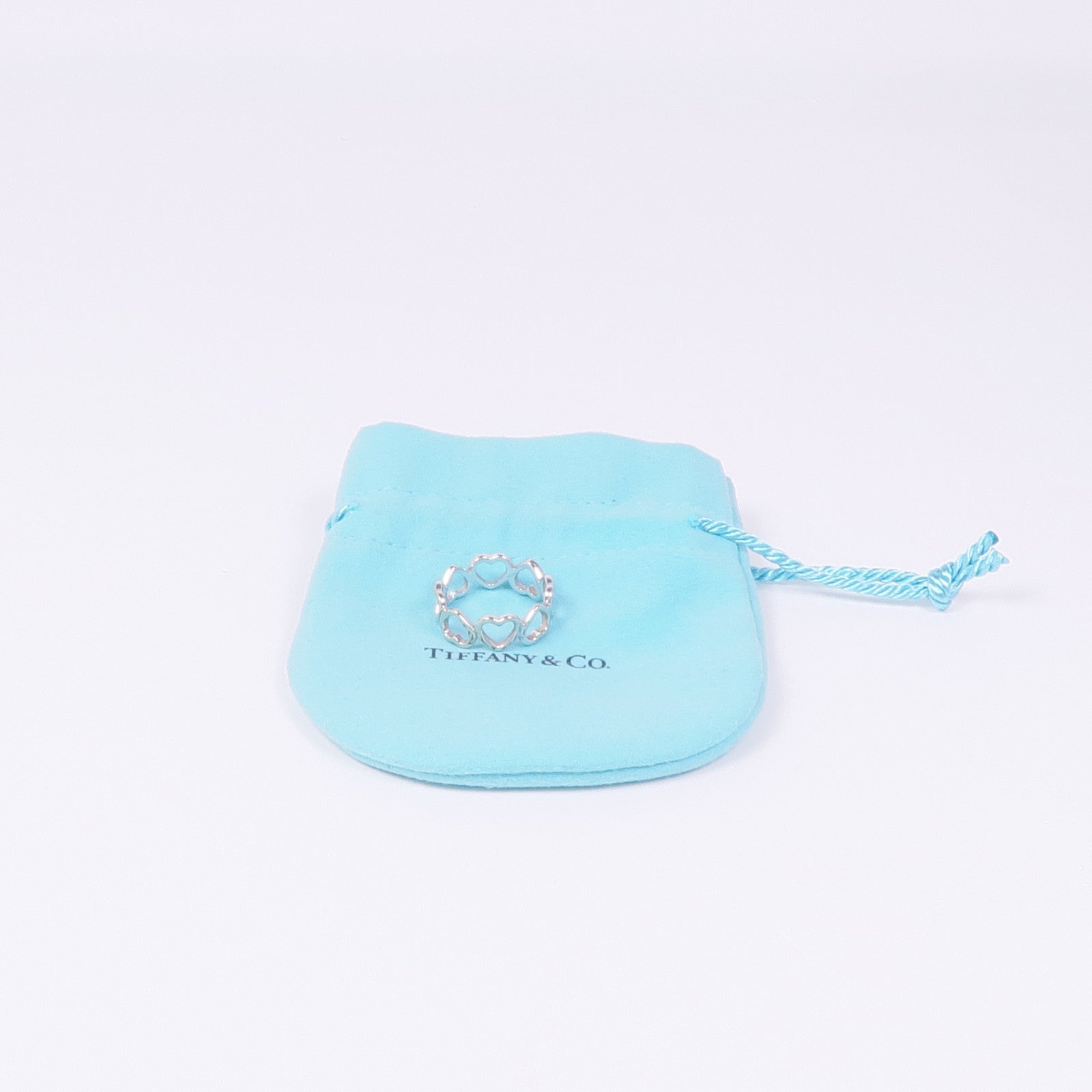 TIFFANY＆CO 18K白金Diamond Ring鑽石戒指US#6