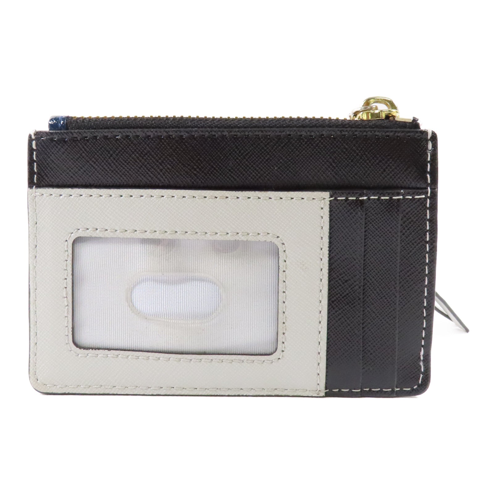 MARC JACOBS 皮革Card Case金扣卡片套藍色/灰色/黑色