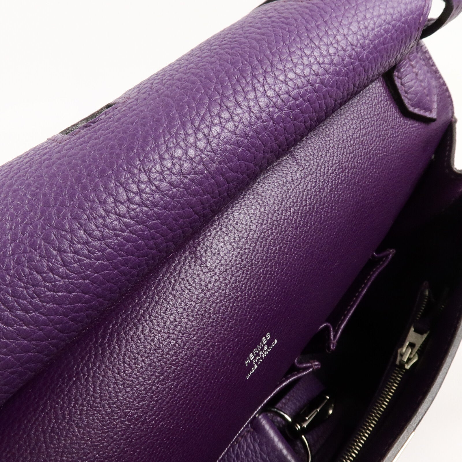HERMES Clemence皮革Jypsiere 28肩背袋Anemone
