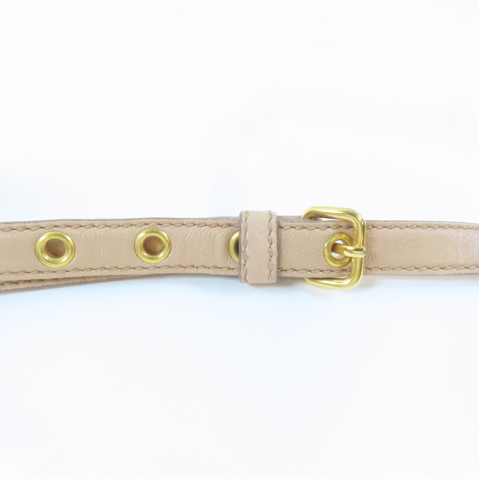 Miu Miu 皮革2Way Shoulder金扣手挽肩背兩用袋粉紅色