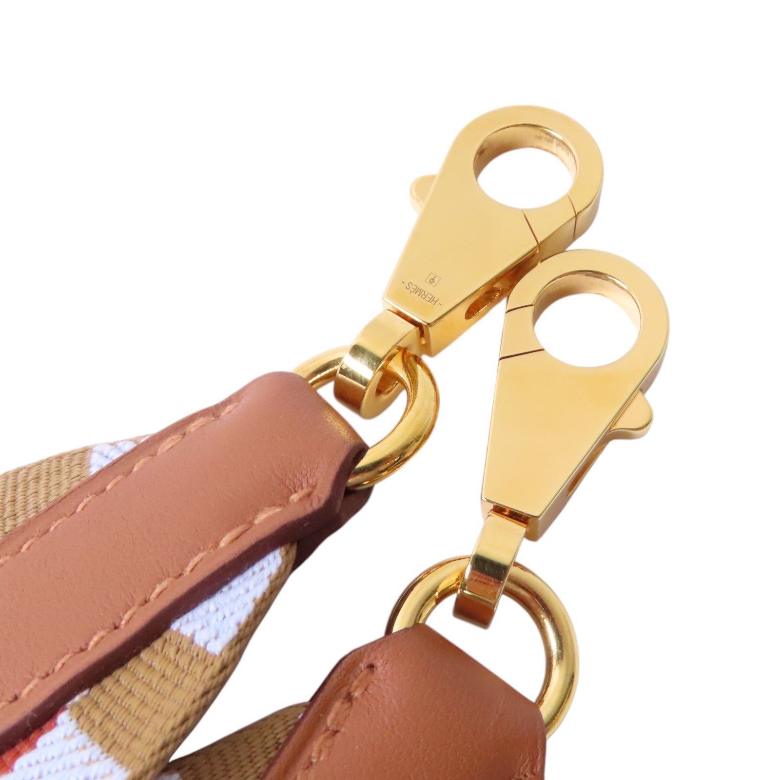 HERMES 帆布Hermes Shoulder Strap金扣肩帶