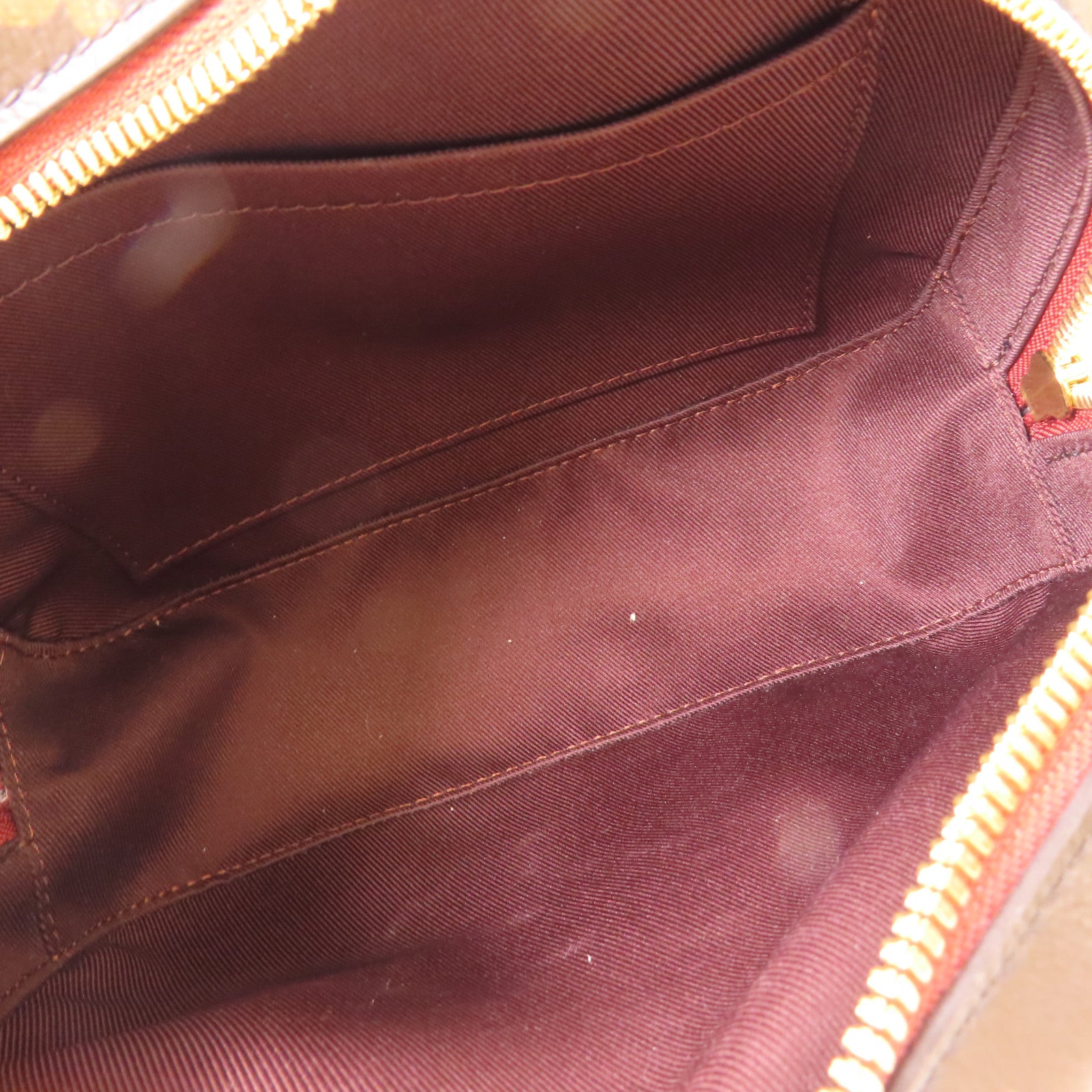 LOUIS VUITTON Monogram Deauville Mini金扣肩背袋棕色