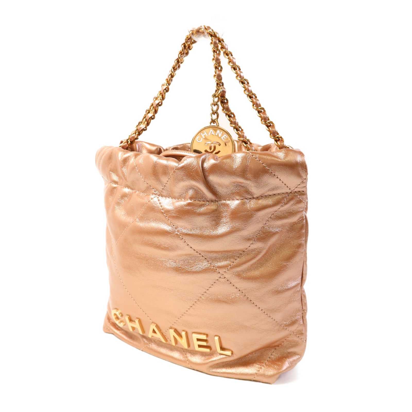 CHANEL 牛皮皮革Chanel 22 Mini手挽肩背兩用袋