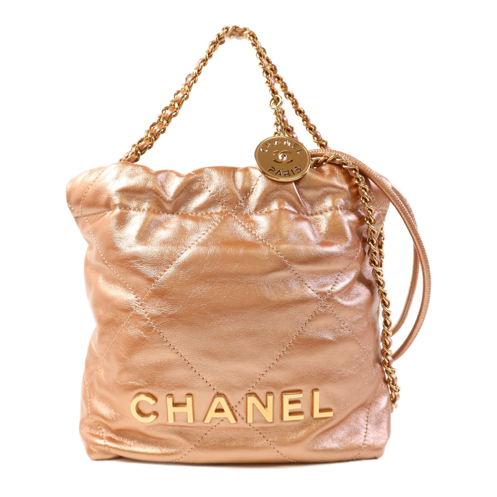 CHANEL 牛皮皮革Chanel 22 Mini手挽肩背兩用袋