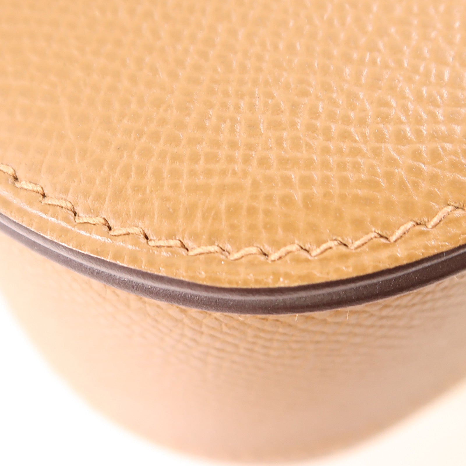 HERMES Epsom皮革Della Cavaller銀扣肩背袋37 Gold