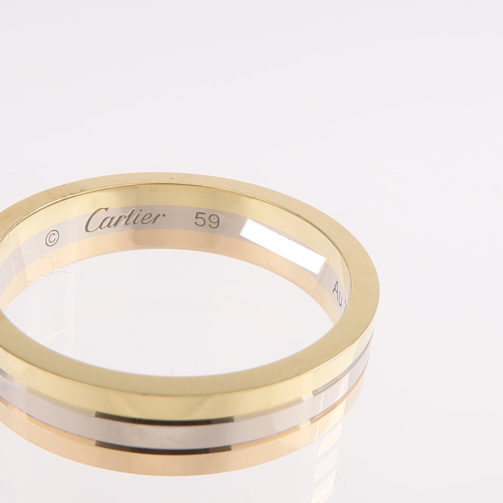 CARTIER 18K黃金/白金/玫瑰金Vendome Louis Ring鑽石戒指Cartier#59/US#10.5