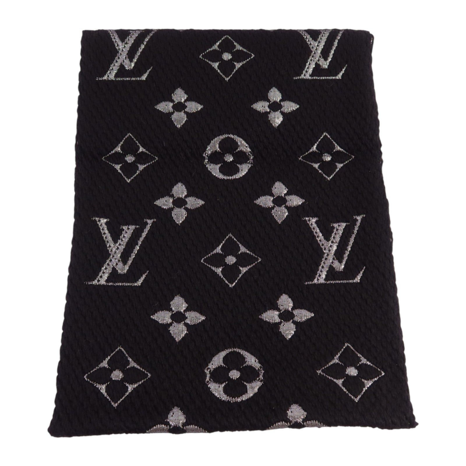 LOUIS VUITTON 羊毛/絲質Echarpe Logomania Shine Scar圍巾