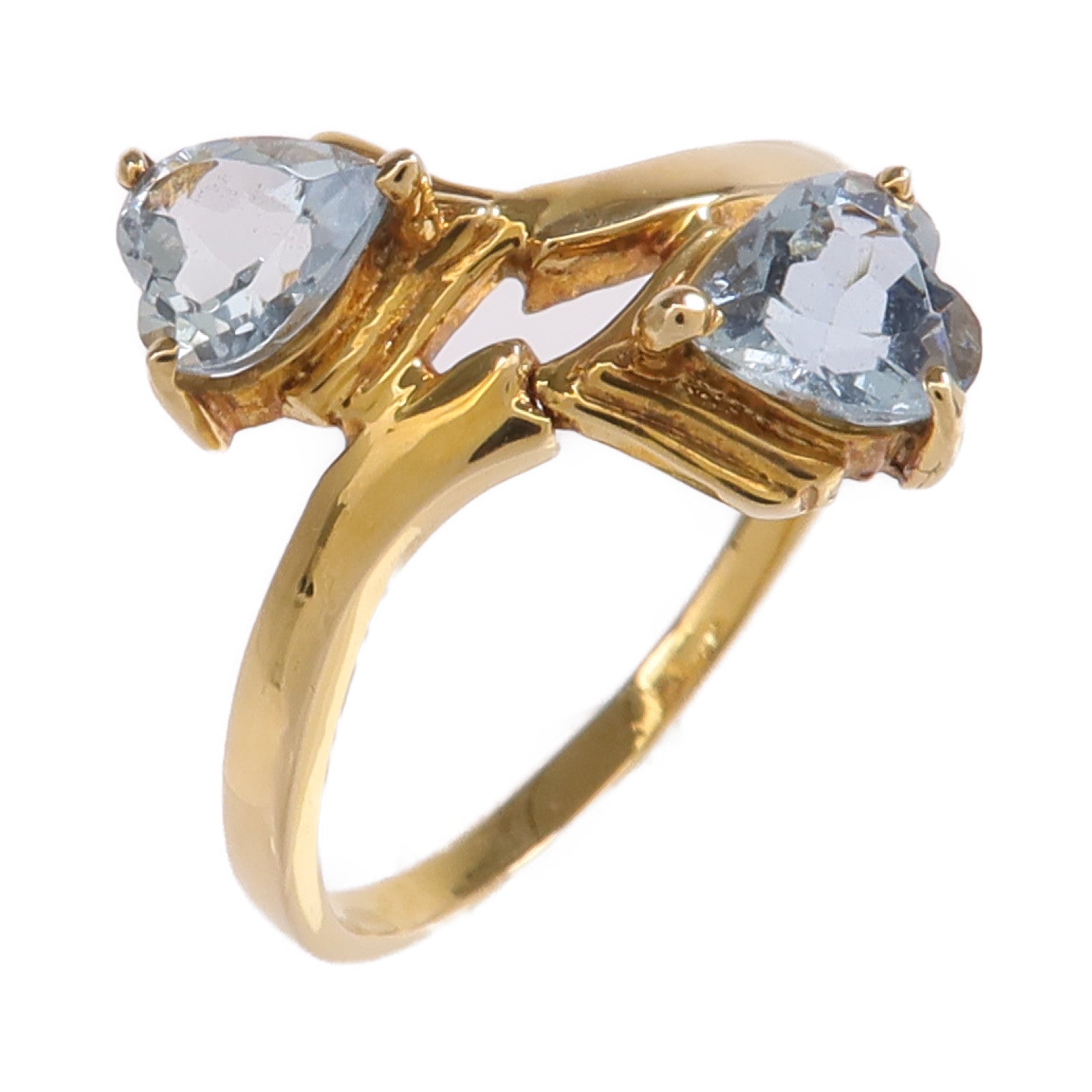 JEWELRY 【激減優惠】18K黃金Aquamarine Ring藍晶戒指US#6.5