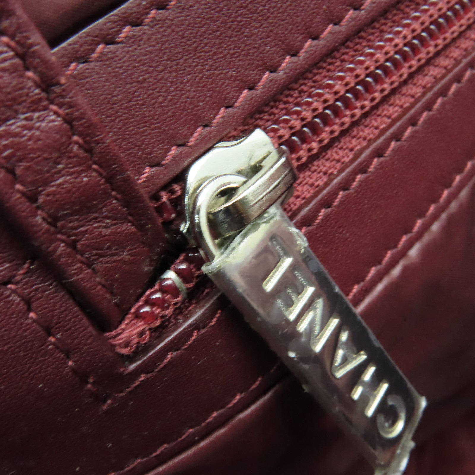CHANEL 菱格尼龍Handbag銀扣手挽袋黑色