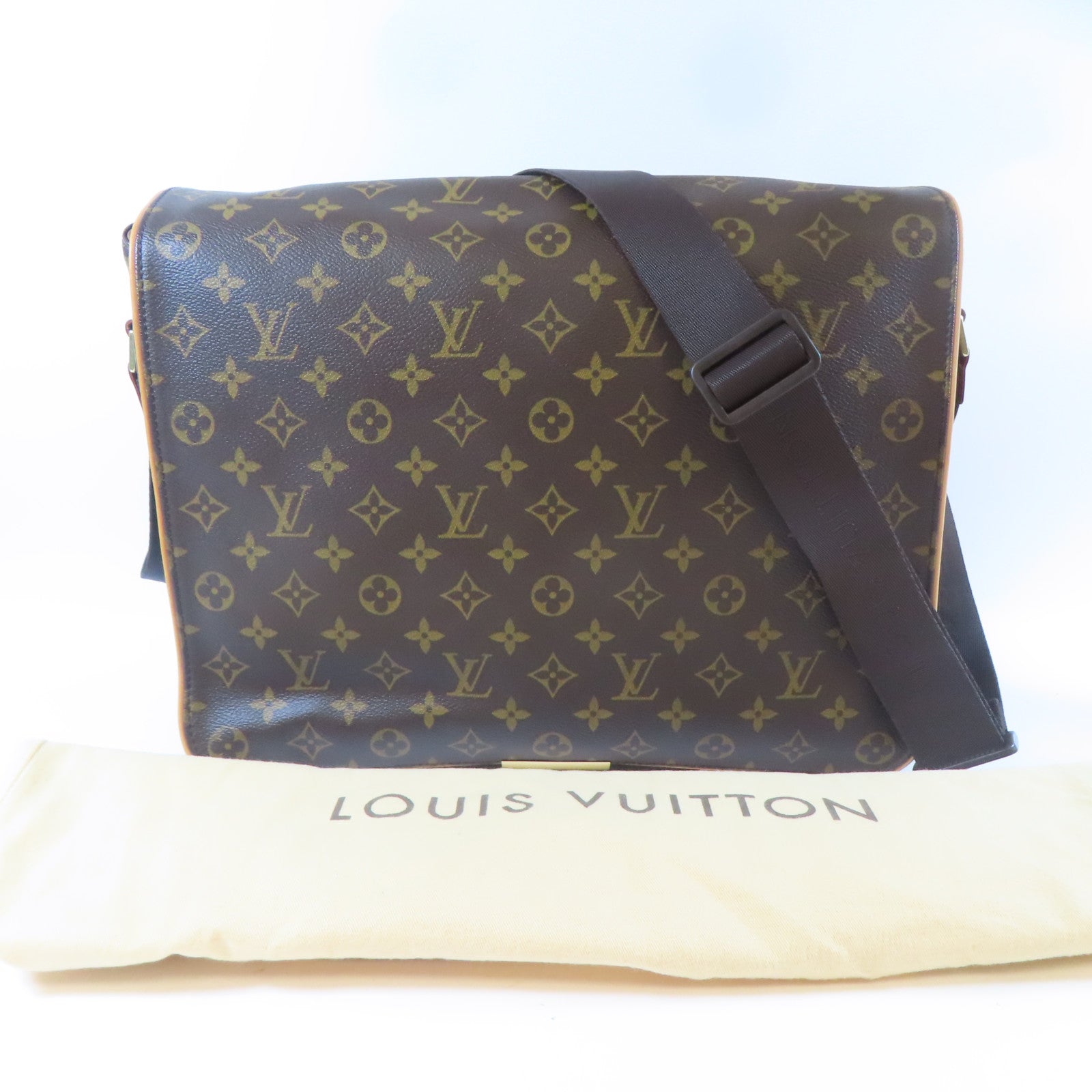LOUIS VUITTON Monogram Abbesses MM金扣肩背袋啡色