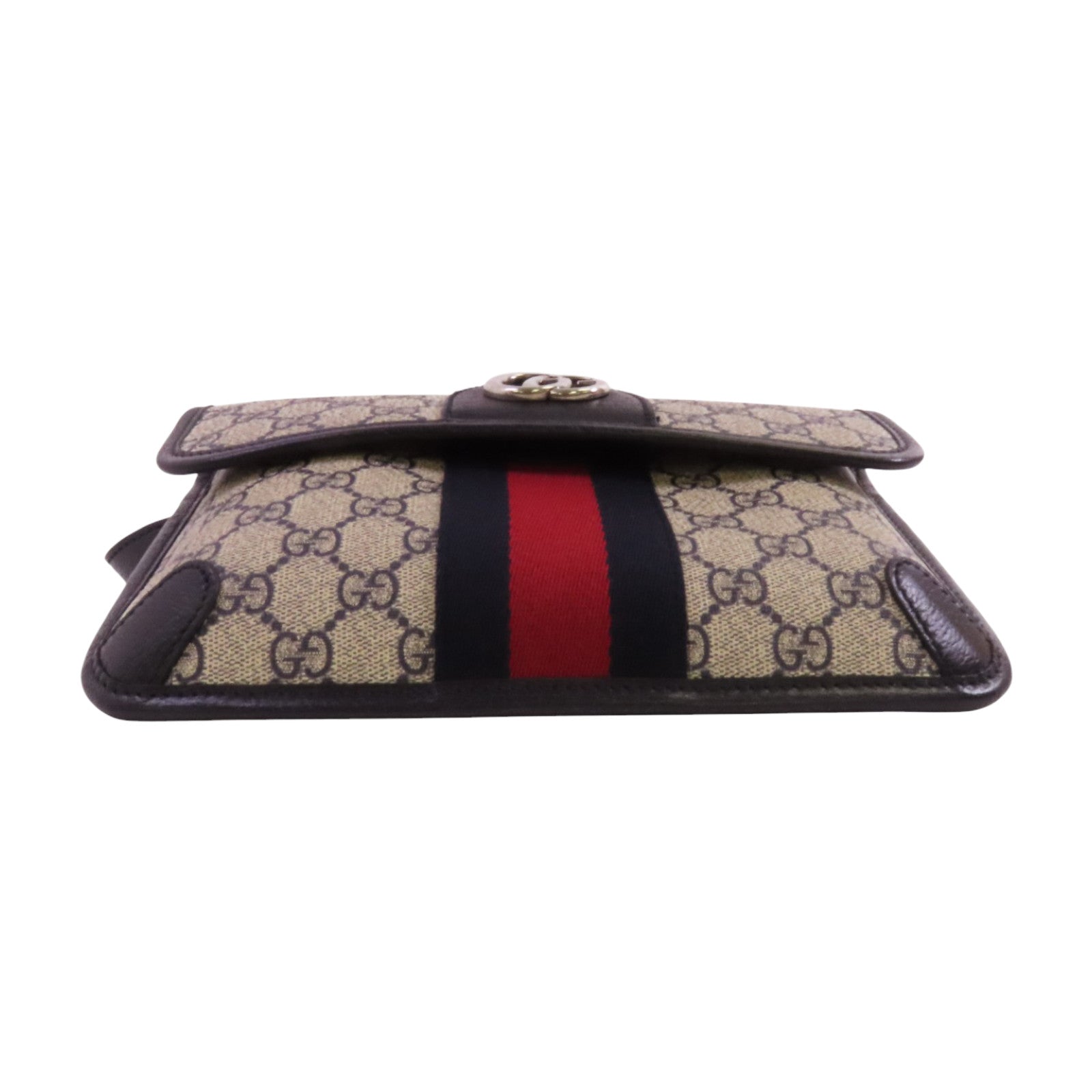 GUCCI 塗層帆布Ophidia GG Supreme銀扣腰包