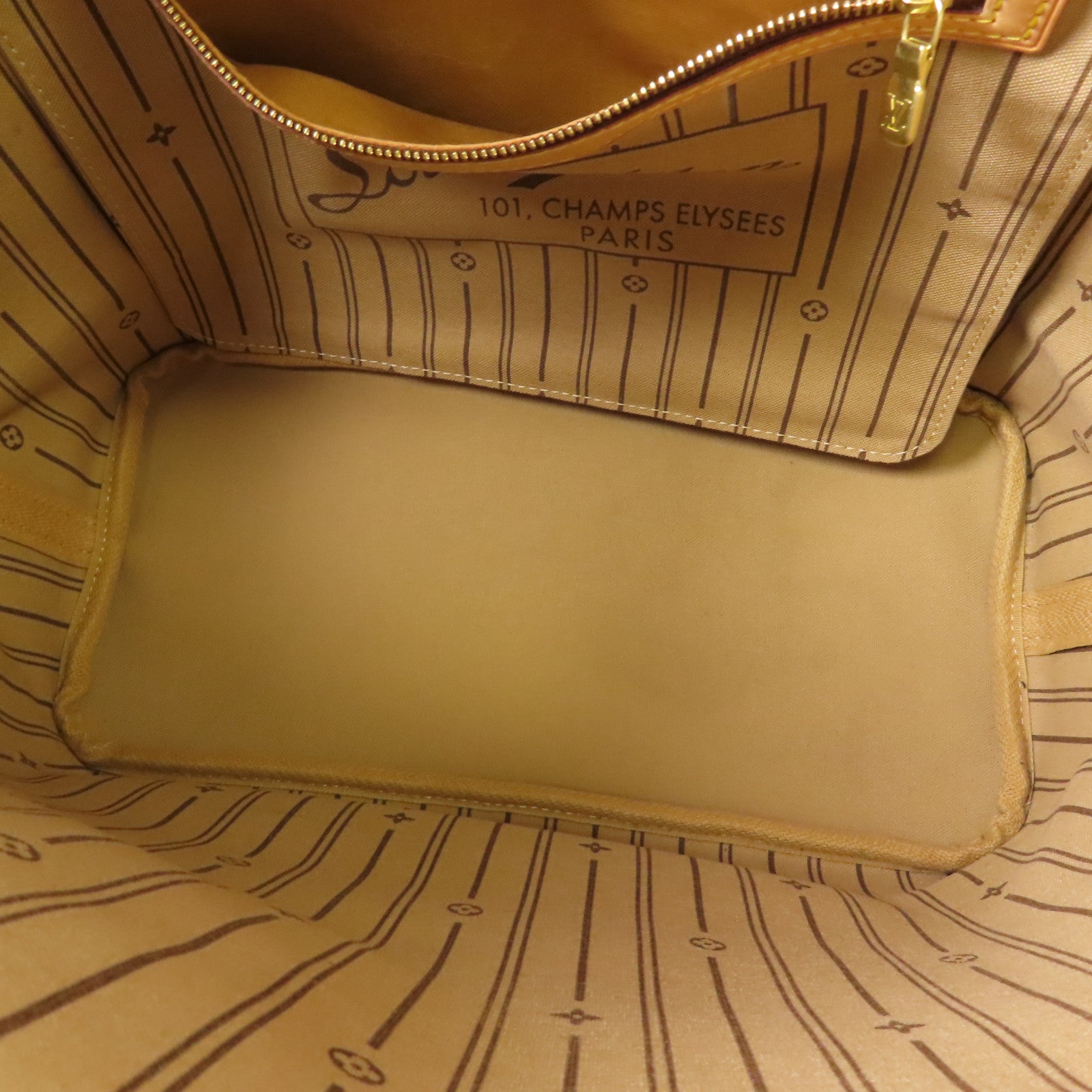 LOUIS VUITTON Monogram Neverfull MM金扣手挽袋