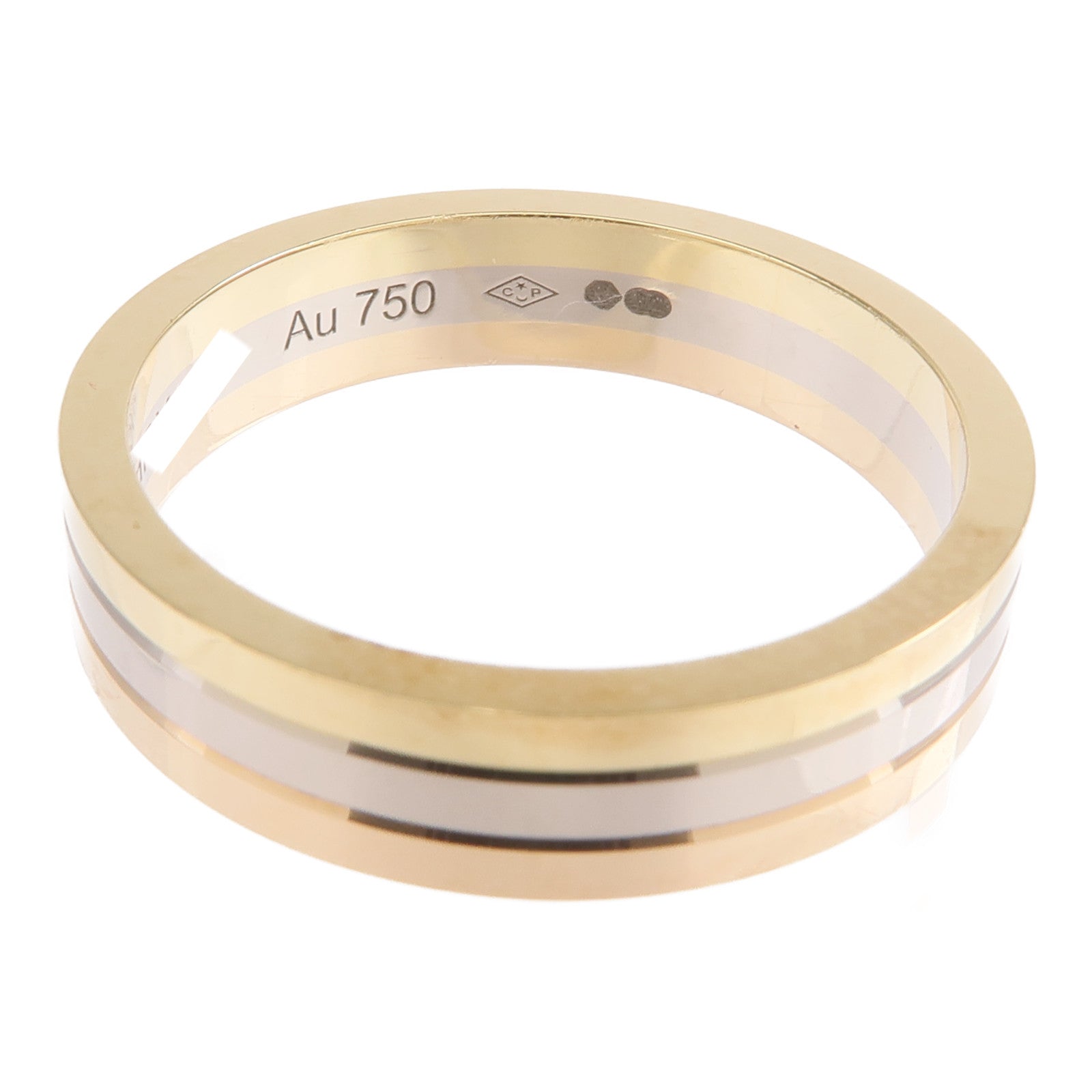 CARTIER 18K黃金/白金/玫瑰金Vendome Louis Ring鑽石戒指Cartier#59/US#10.5