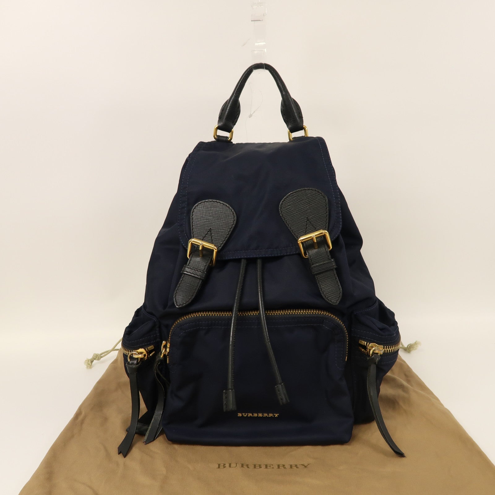 BURBERRY 尼龍Backpack金扣背包深藍色
