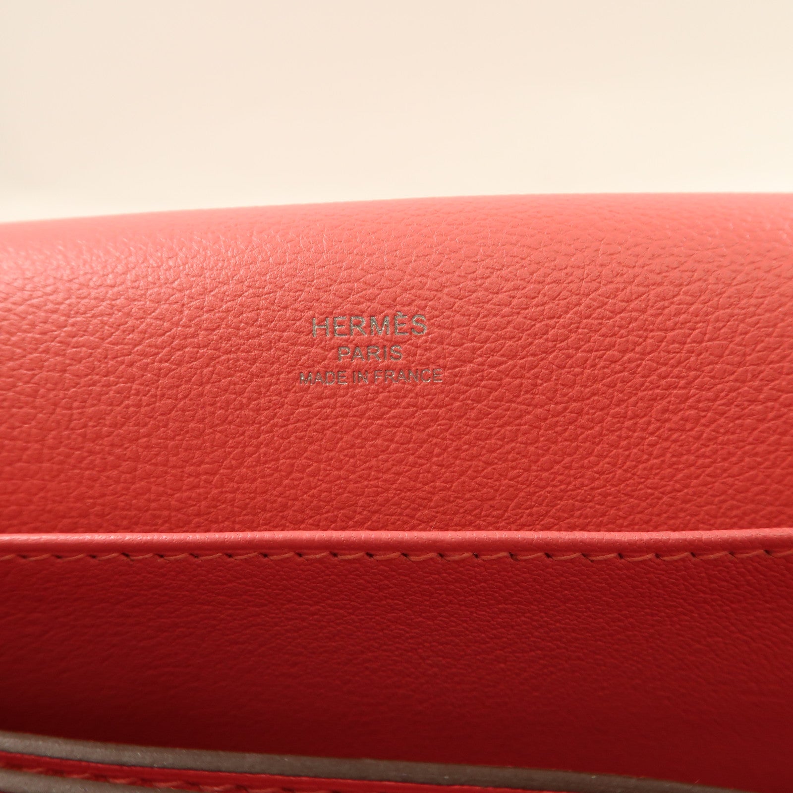 HERMES Evercolor皮革Roulis 23金扣肩背袋Rose Azalee杜鵑粉