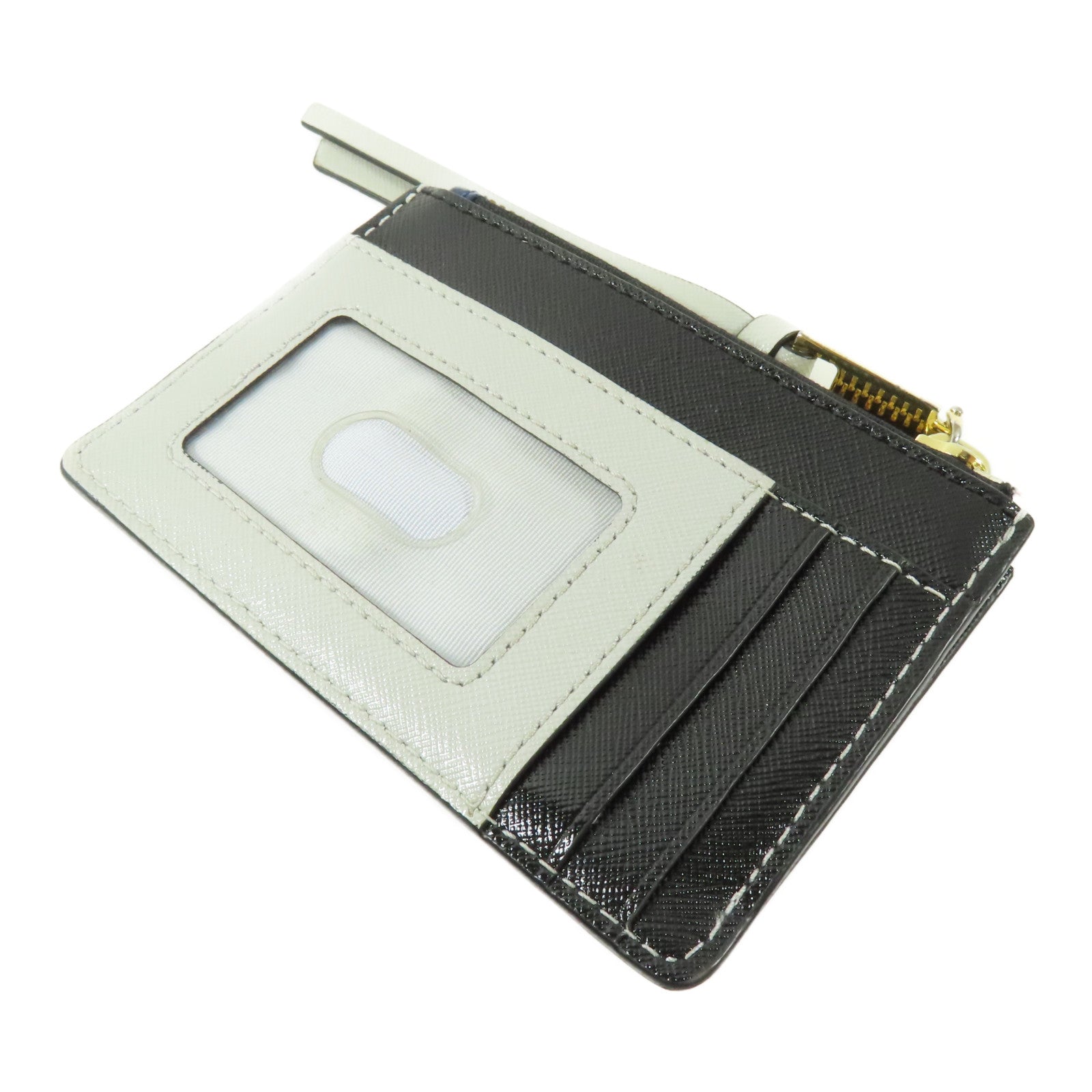 MARC JACOBS 皮革Card Case金扣卡片套藍色/灰色/黑色