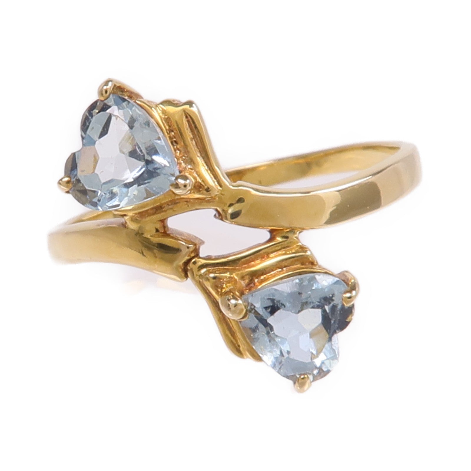 JEWELRY 【激減優惠】18K黃金Aquamarine Ring藍晶戒指US#6.5