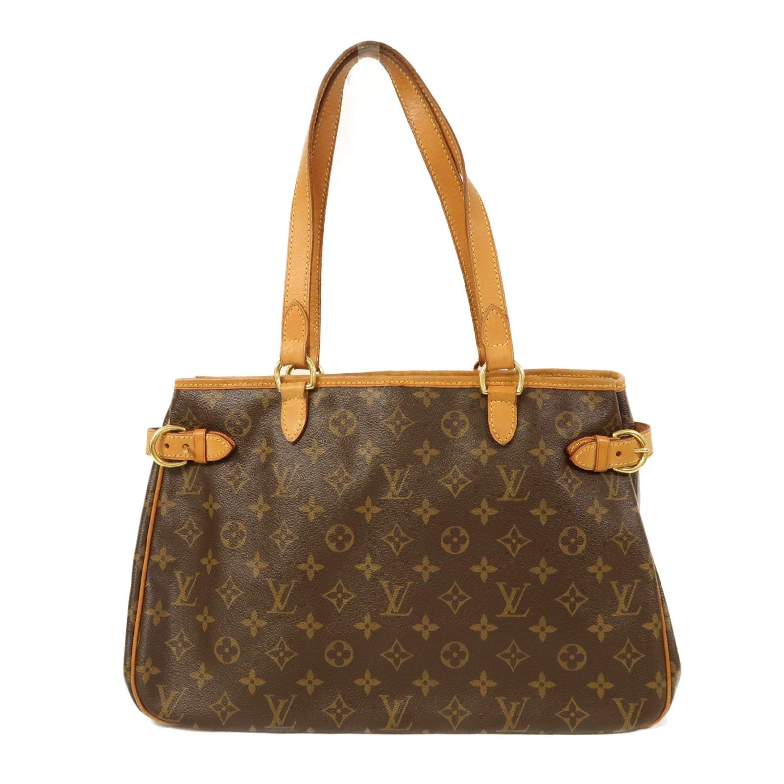 LOUIS VUITTON Monogram Batignolles Horizontal金扣肩背袋棕色