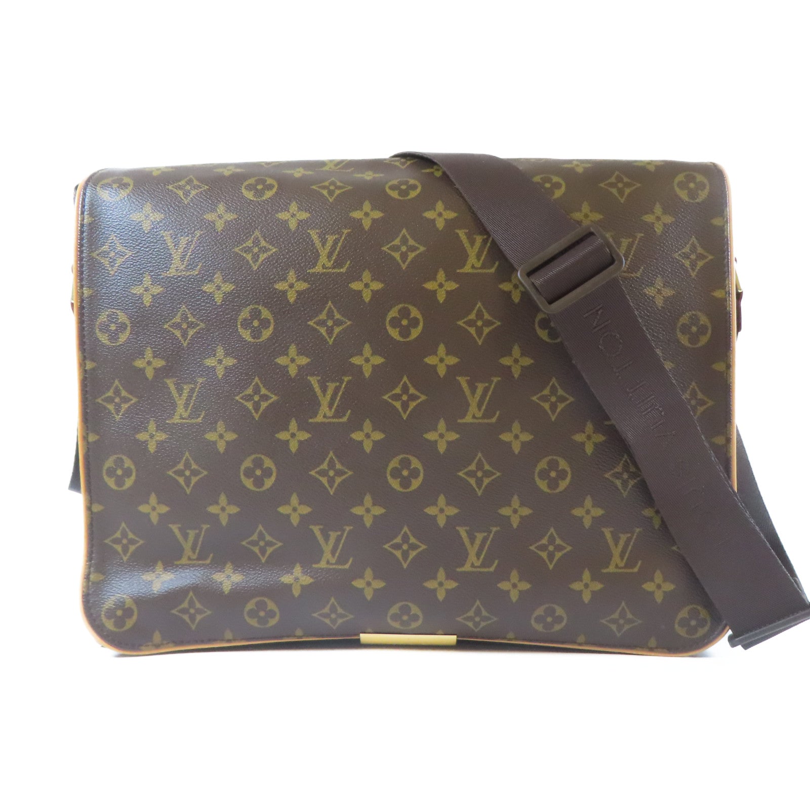 LOUIS VUITTON Monogram Abbesses MM金扣肩背袋啡色
