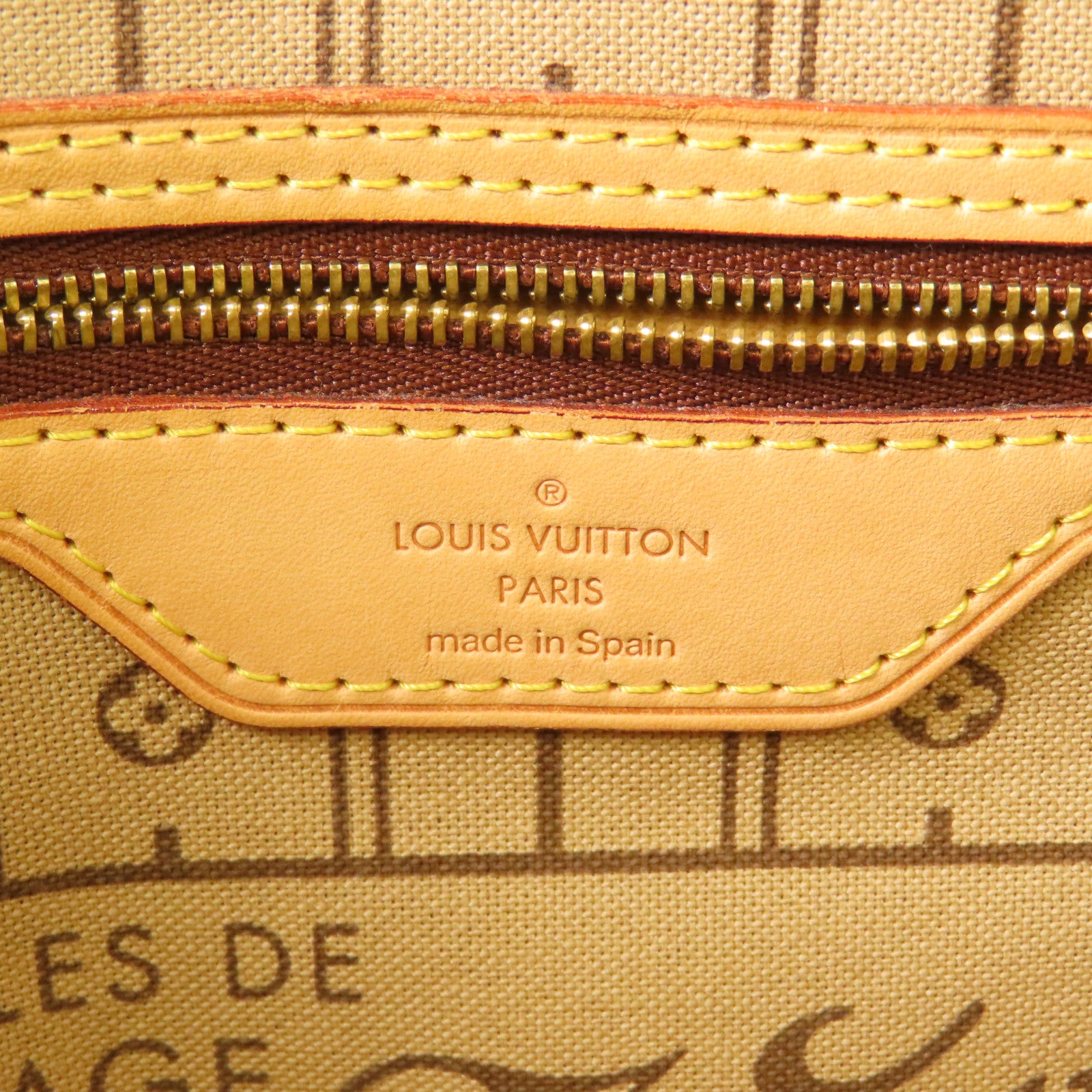 LOUIS VUITTON Monogram Neverfull MM金扣手挽袋