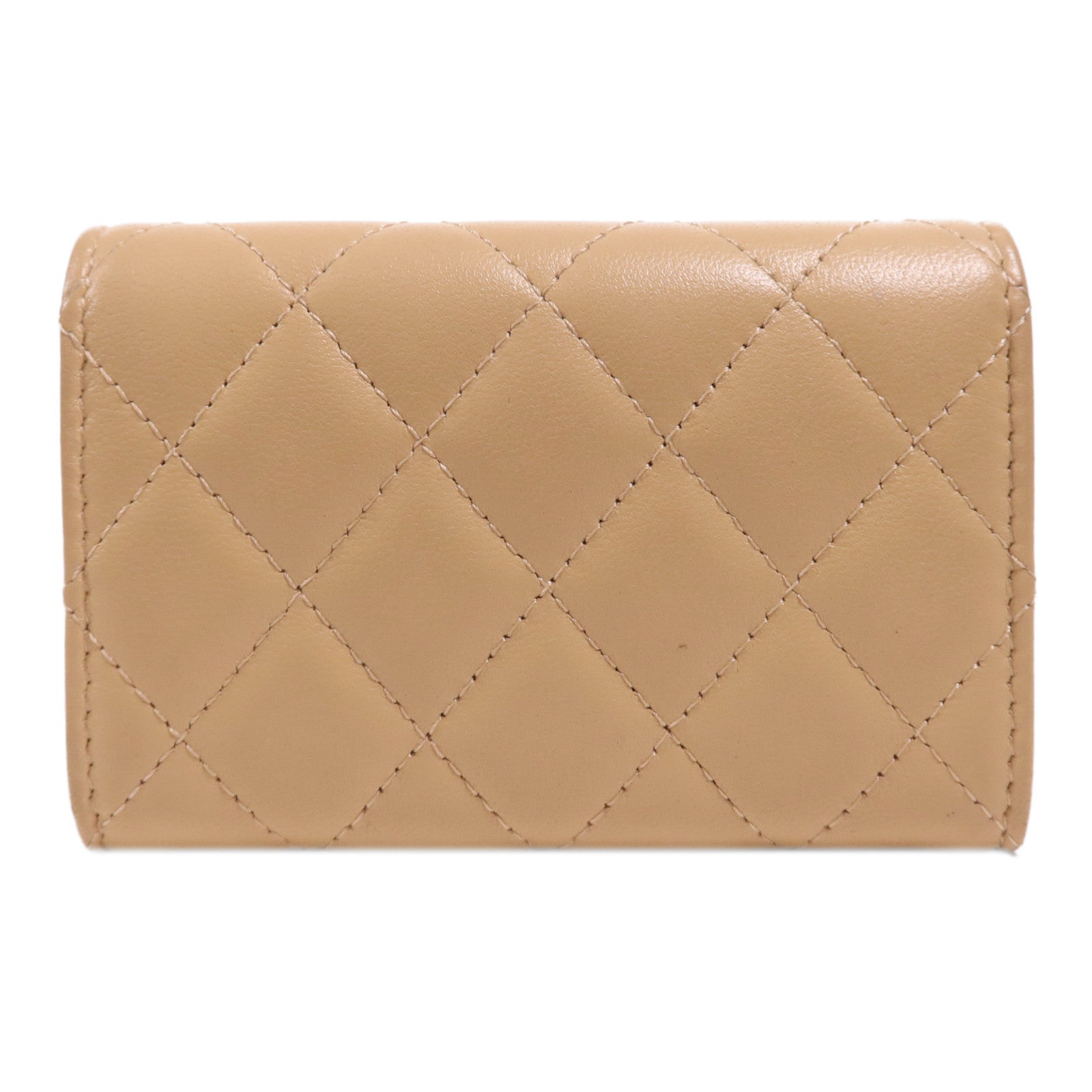 CHANEL 【激減優惠】羊皮皮革Card Case銀扣卡片套