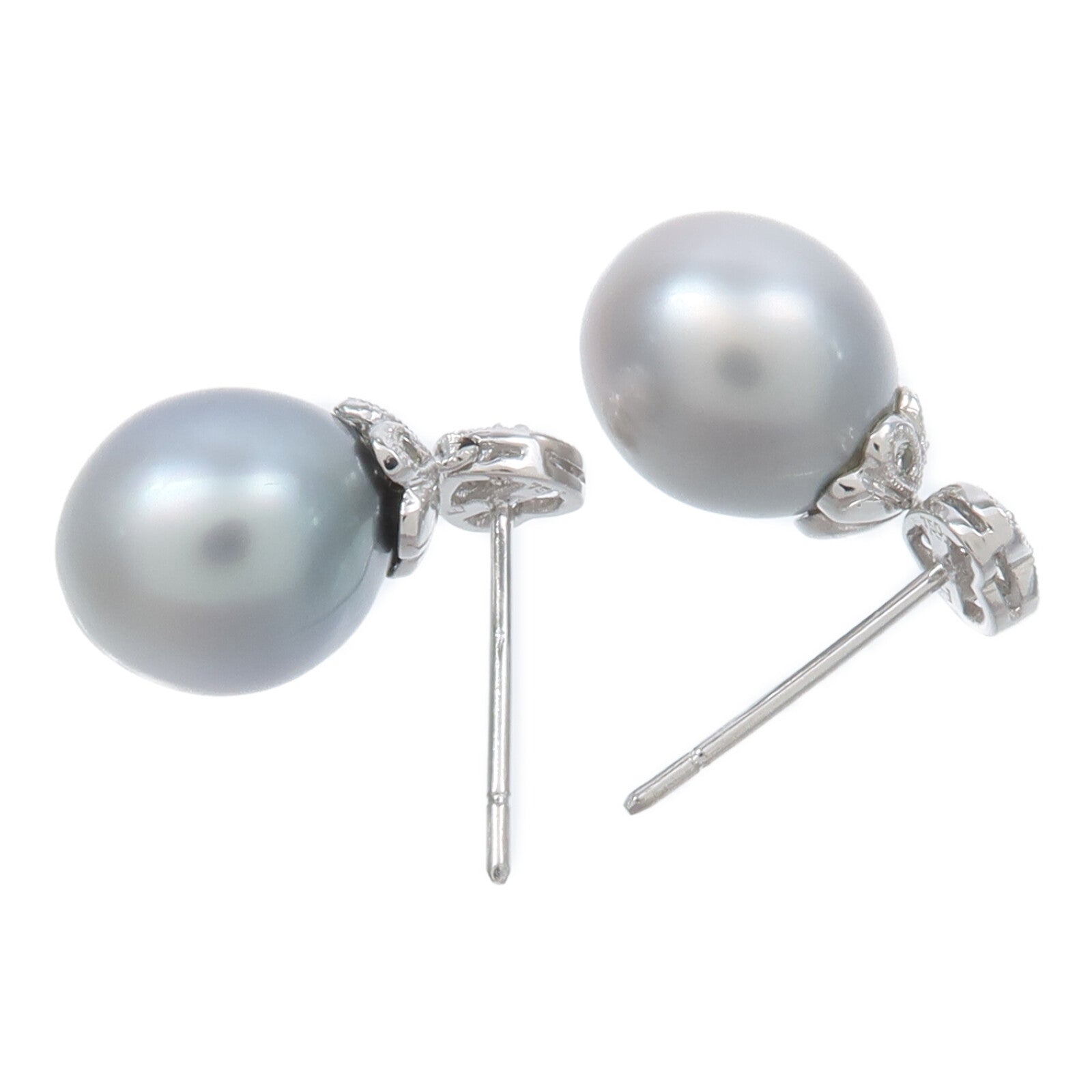 JEWELRY 18K/9K白金Pearl Diamond Earrings珍珠/鑽石耳環