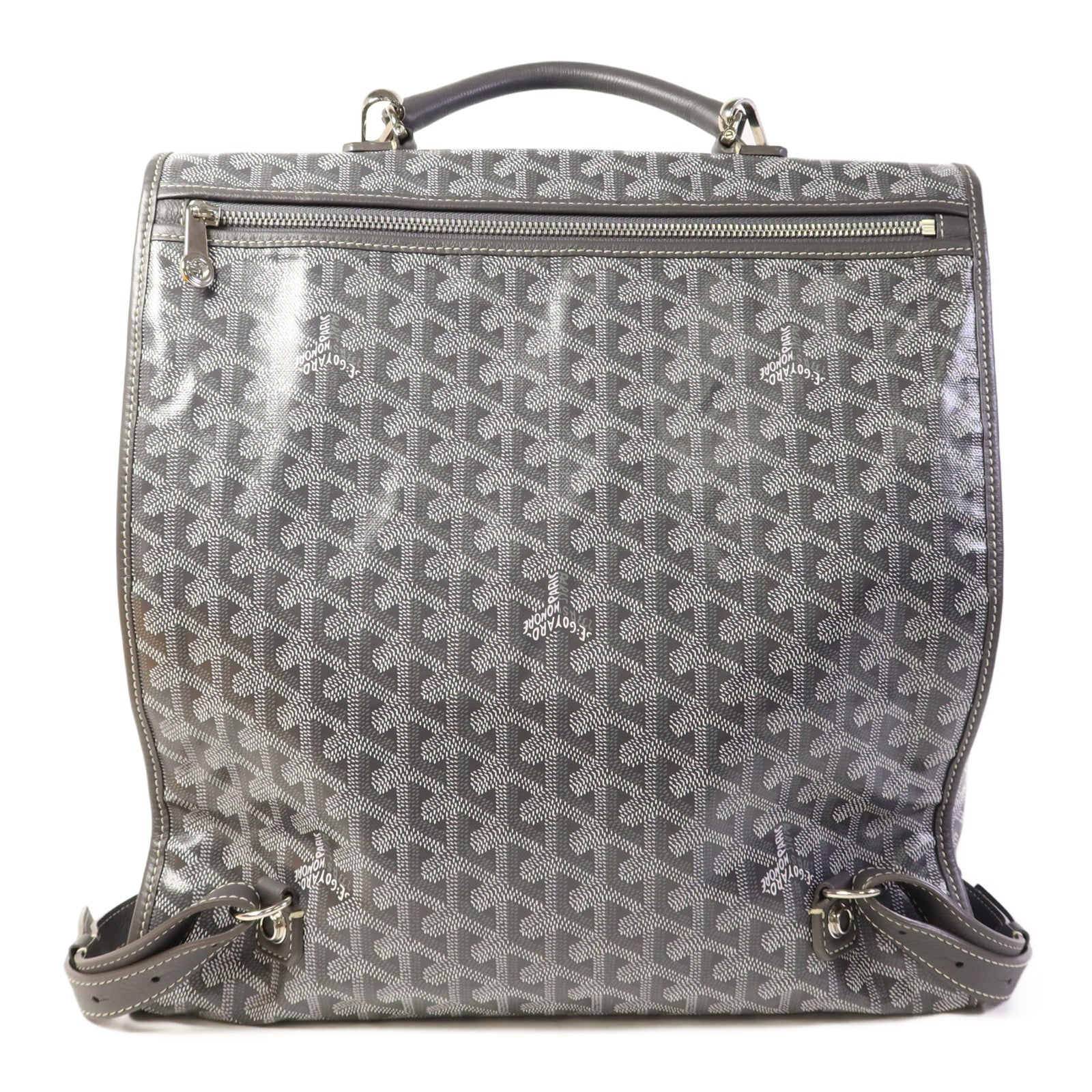 GOYARD 塗層帆布Saint Leger銀扣背包