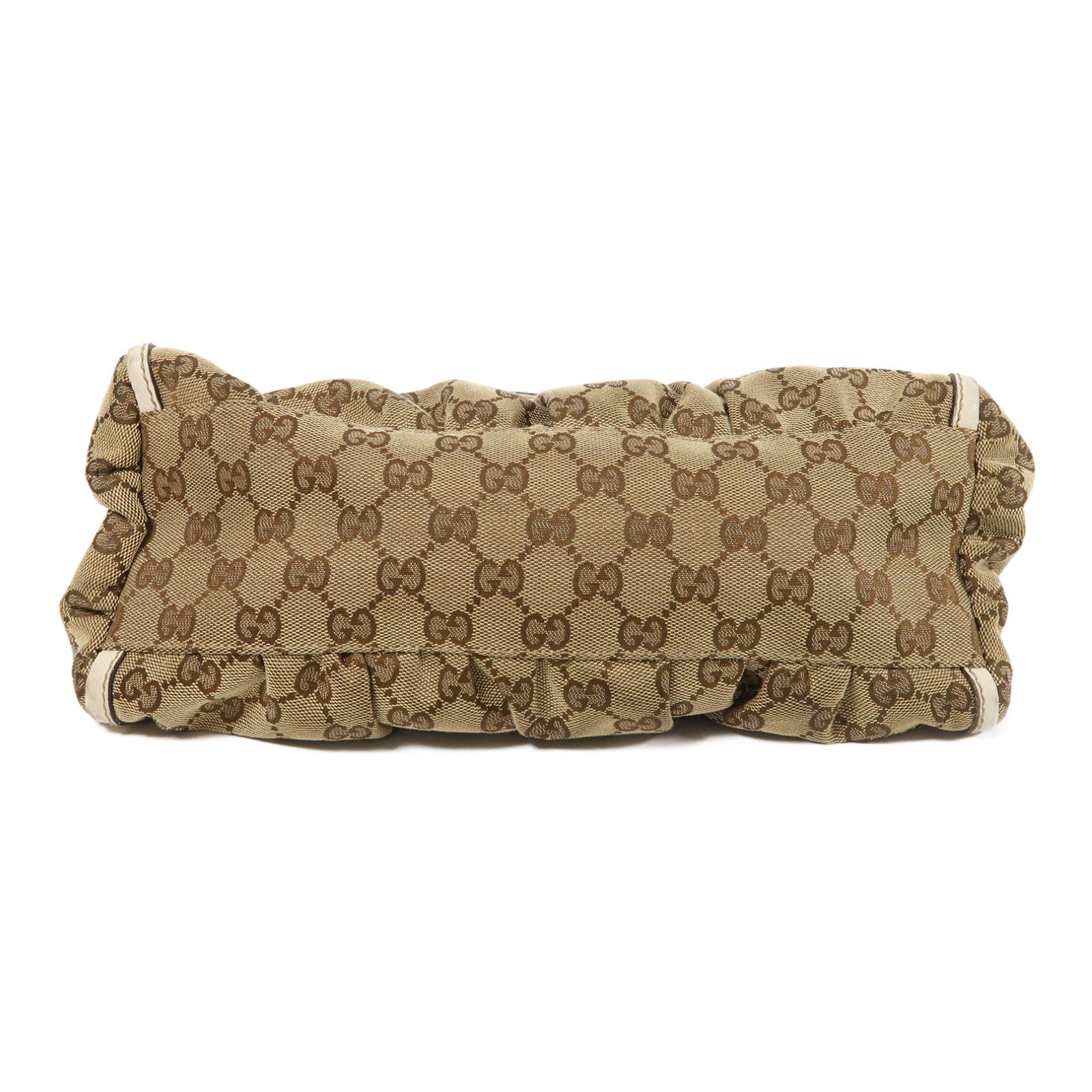 GUCCI 帆布Shoulder Bag金扣肩背袋棕色/米色