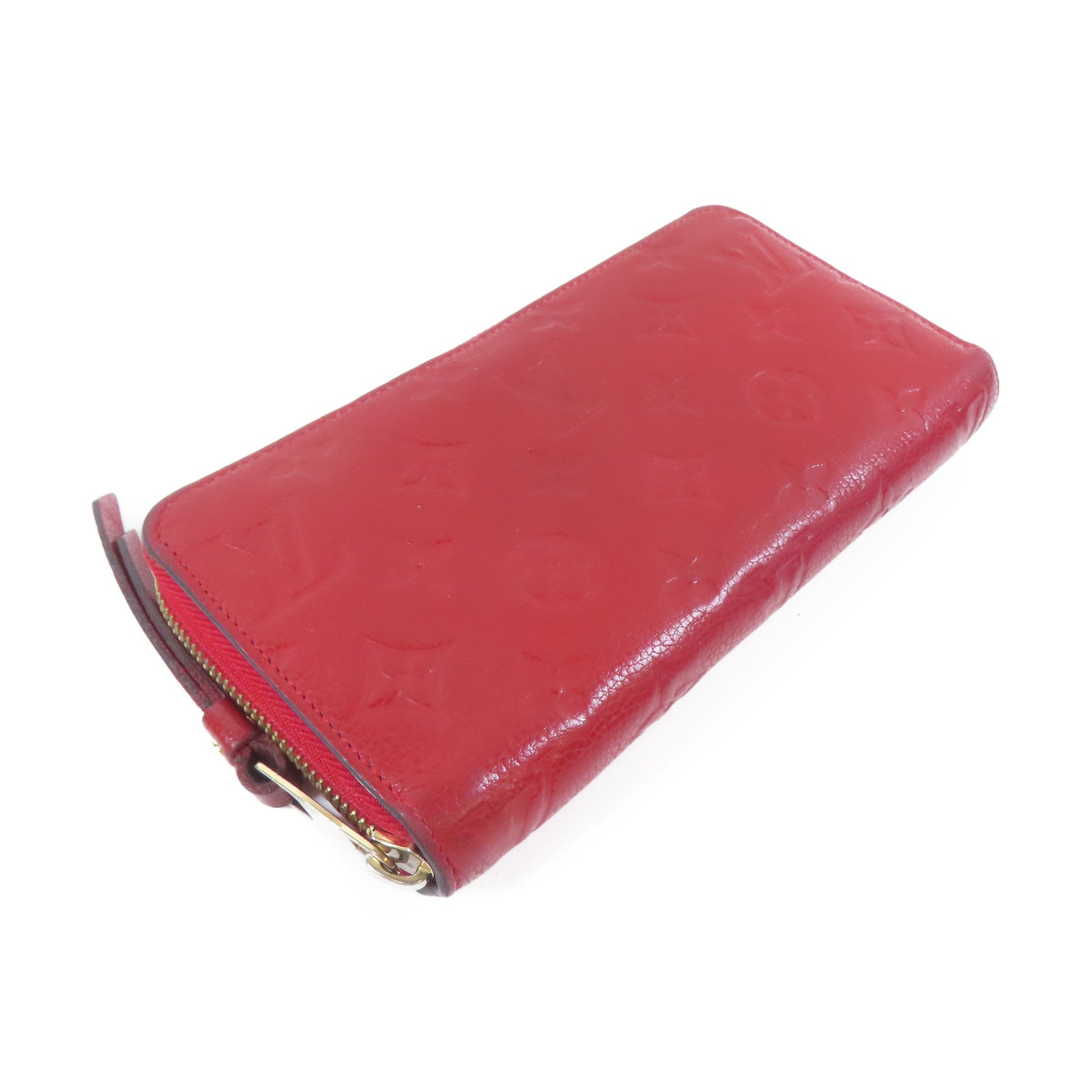 LOUIS VUITTON 【激減優惠】Monogram Empreinte Long Round Wallet金扣長錢包紅色