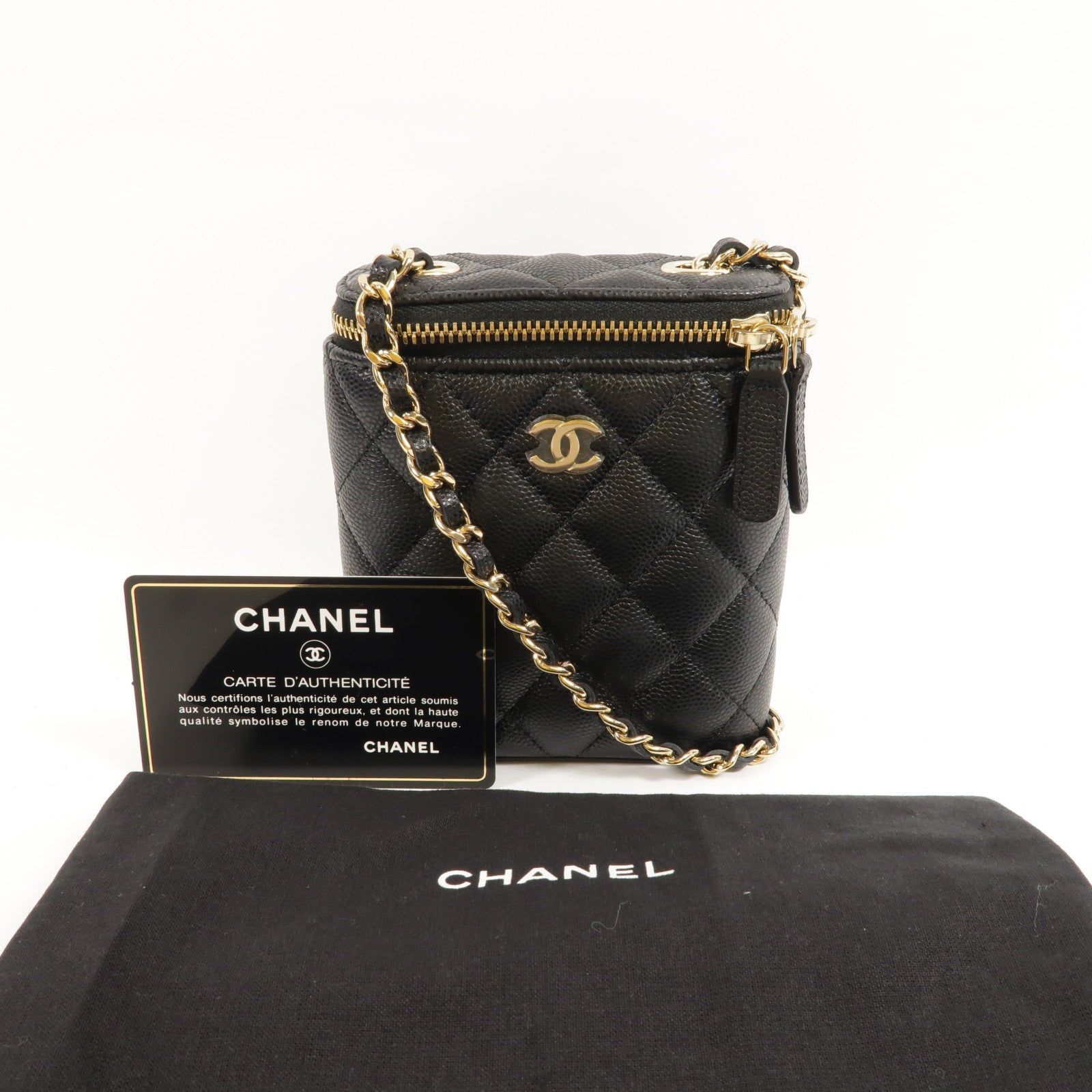 CHANEL 牛皮皮革Vertical Vanity肩背袋