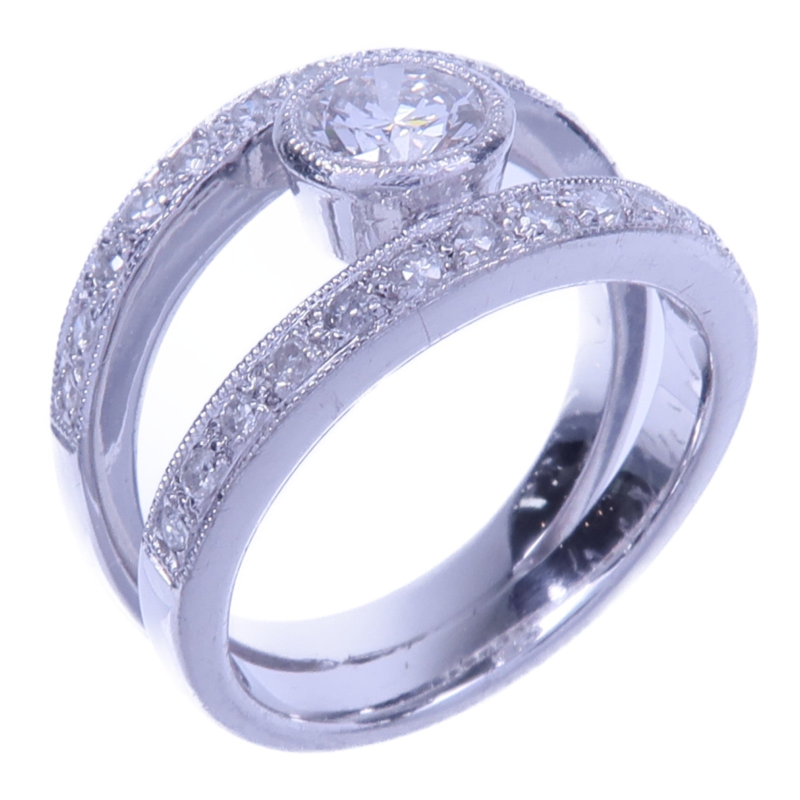 JEWELRY 【激減優惠】18K白金Diamond Ring鑽石戒指US#4.75