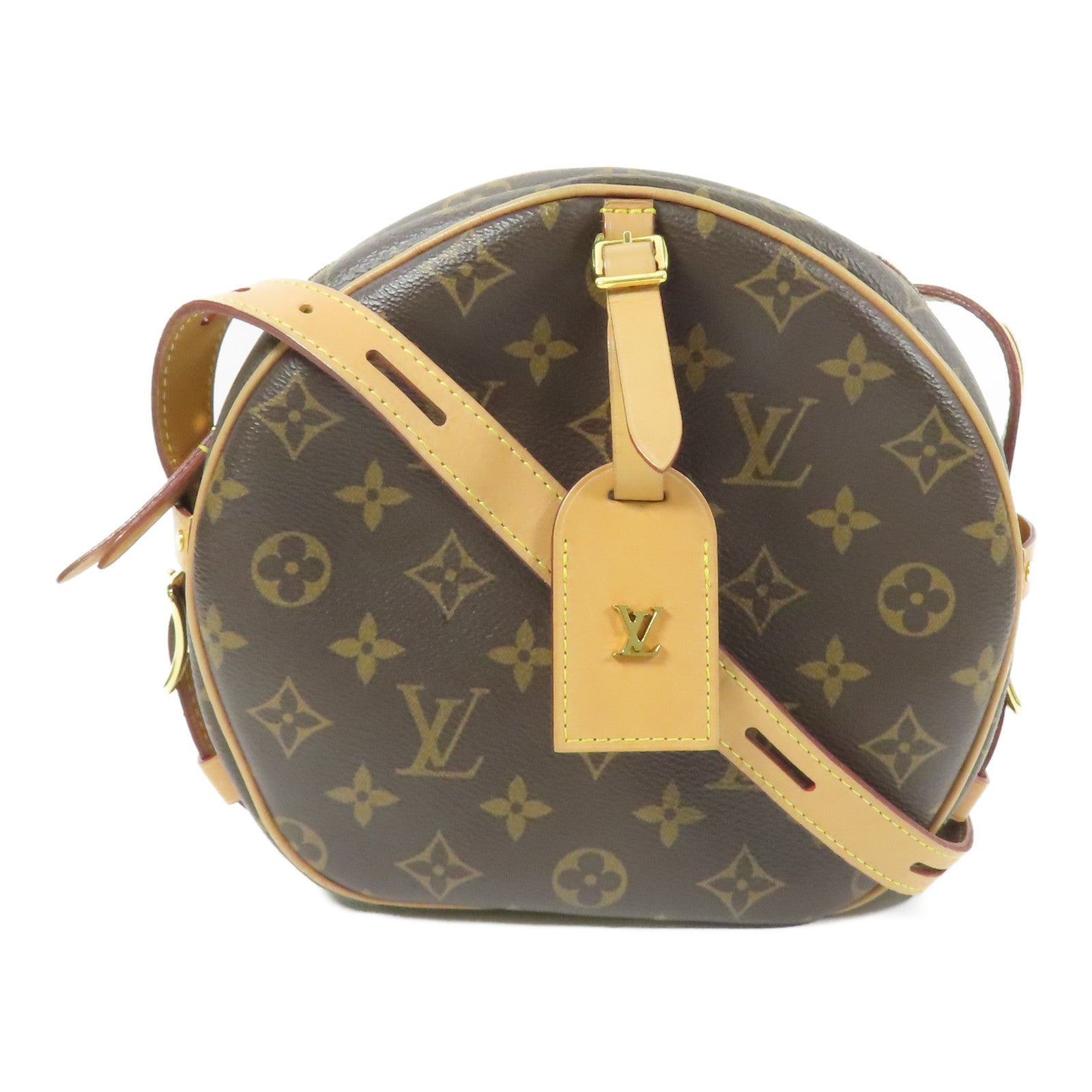 LOUIS VUITTON Monogram Chapeau Souple MM金扣肩背袋棕色
