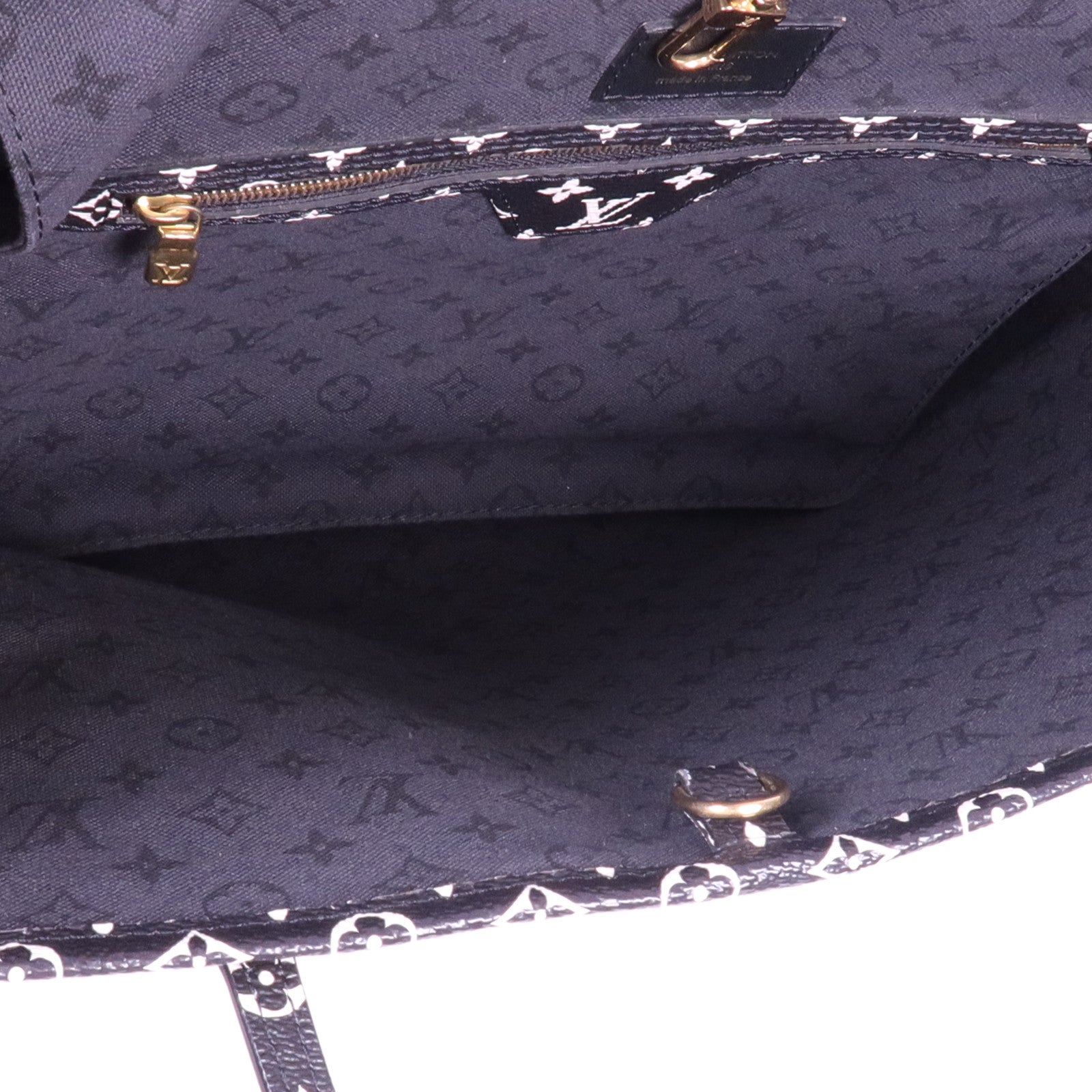 LOUIS VUITTON Monogram Giant Crafty Neverfull MM金扣手挽袋