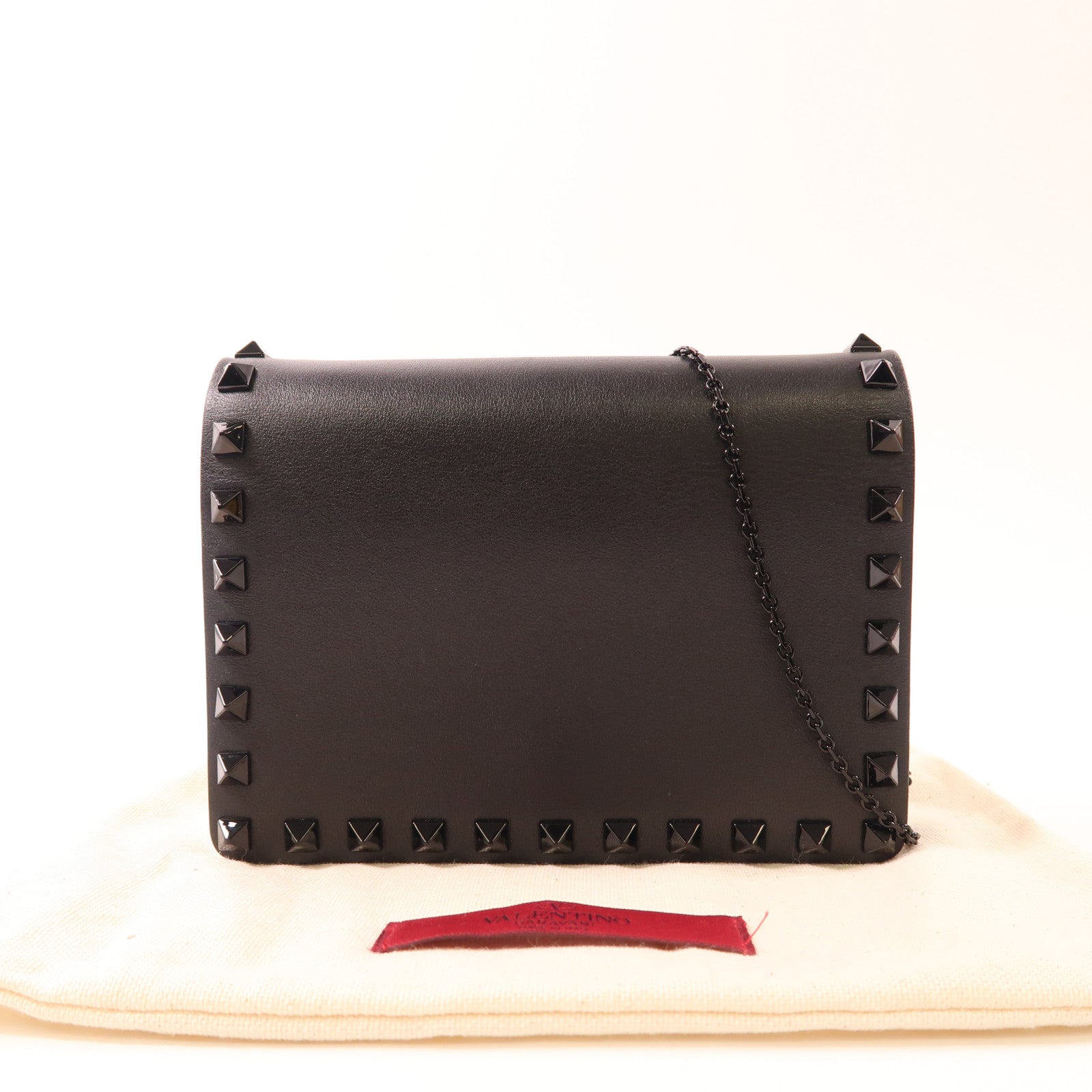 Valentino 牛皮皮革Shoulder Bag鏈帶肩背袋