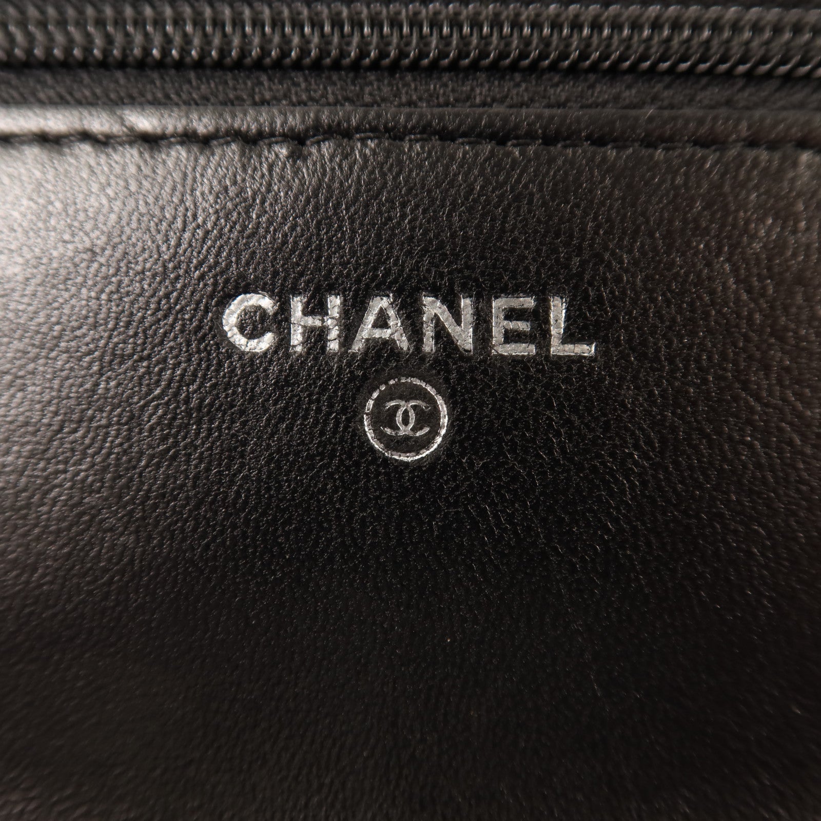 CHANEL 羊皮皮革WOC Wallet On Chain銀扣鏈帶肩背袋
