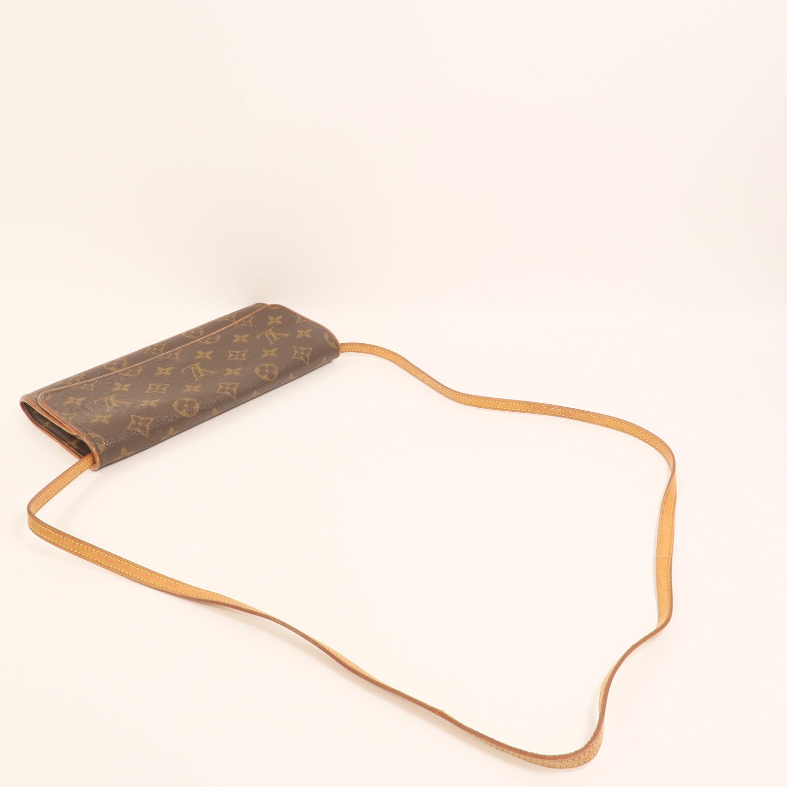 LOUIS VUITTON Monogram Pochette Twin GM金扣肩背袋