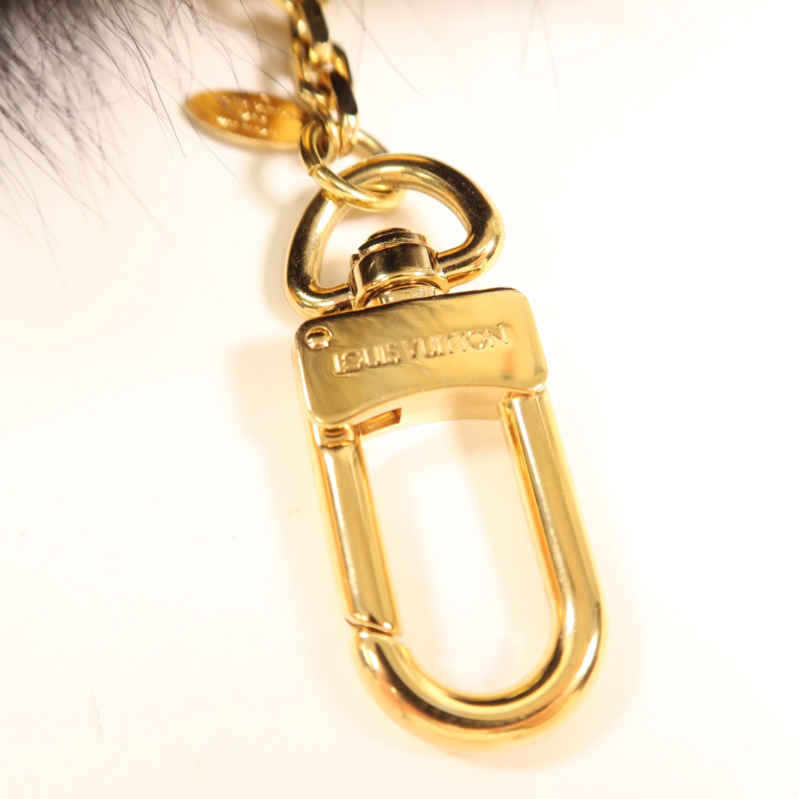 LOUIS VUITTON 毛茸Key Holder金扣M67372鎖匙扣
