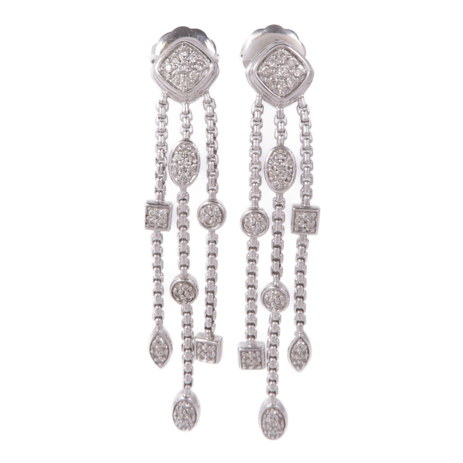 JEWELRY (PRICE DOWN) Diamond Earrings 925 Sterling Silver