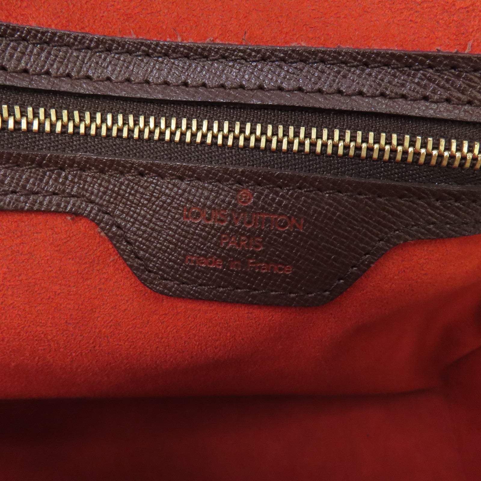 LOUIS VUITTON Damier Ebene Trinan金扣手挽袋啡色