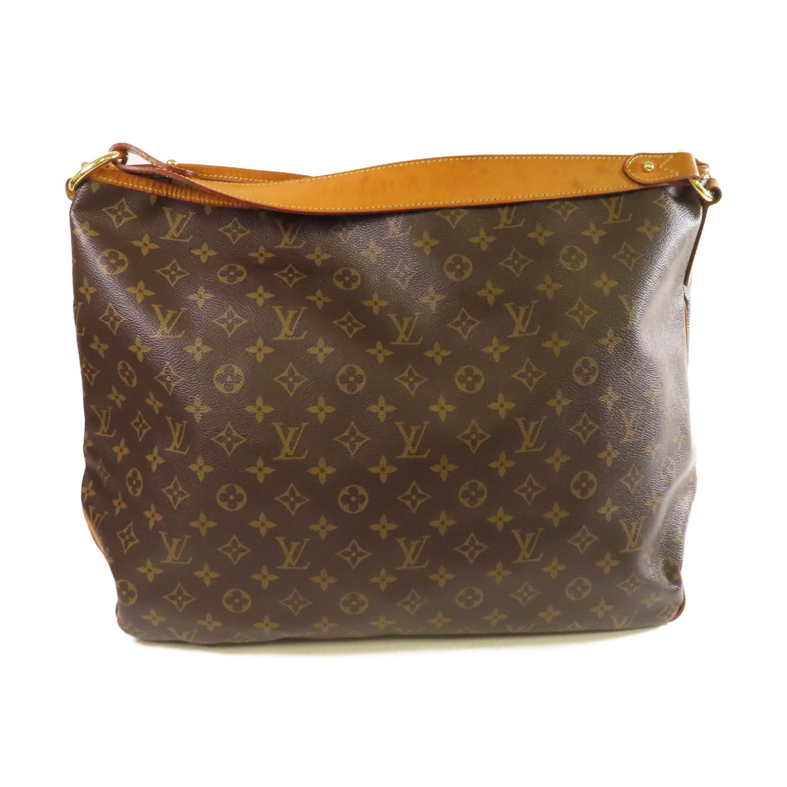 LOUIS VUITTON Monogram Delightful GM Tote Shoulder Bag金扣肩背袋啡色