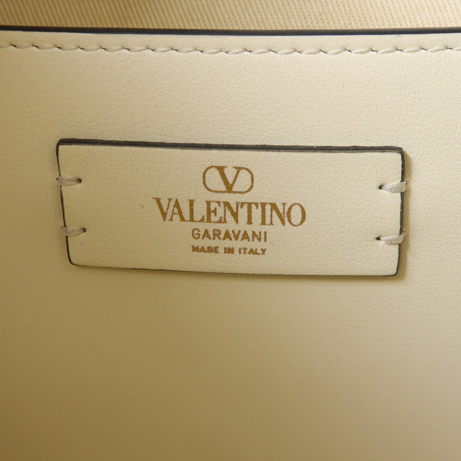 Valentino 牛皮皮革/帆布2 Way Shoulder金扣手挽肩背兩用袋粉紅色/白色