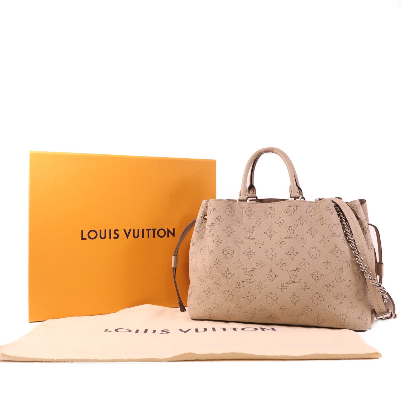 LOUIS VUITTON LV SHW Bella Tote 2 Way Bag M59201 Monogram Mahina Grey