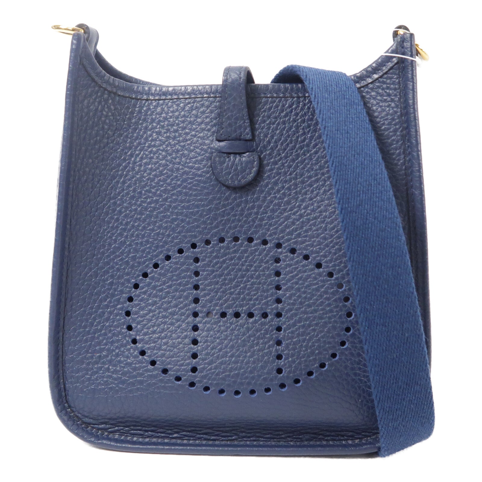 HERMES Clemence皮革Evelyne TPM肩背袋Bleu De Prusse
