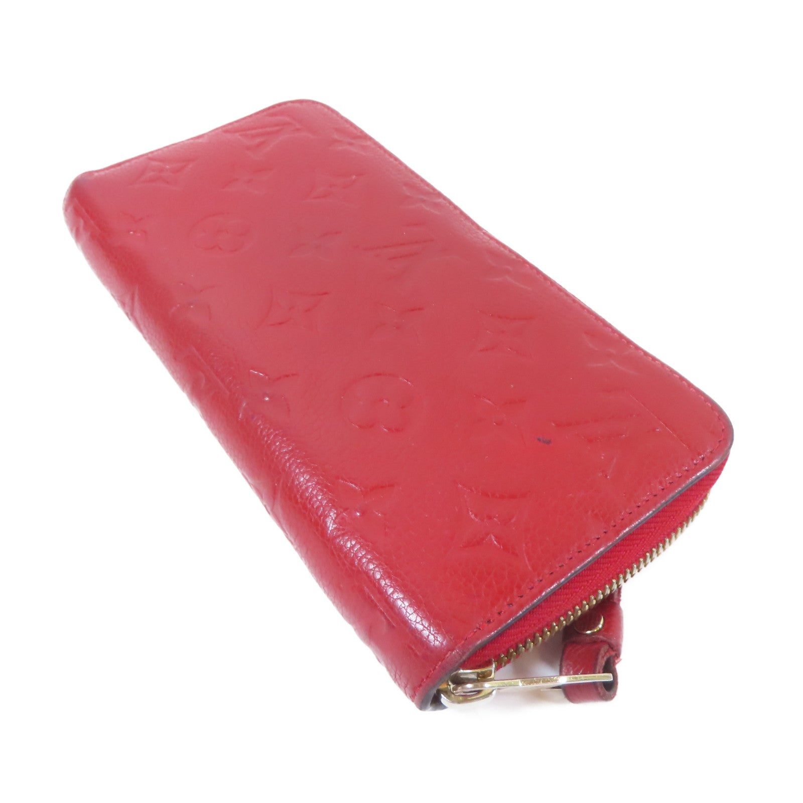 LOUIS VUITTON 【激減優惠】Monogram Empreinte Long Round Wallet金扣長錢包紅色
