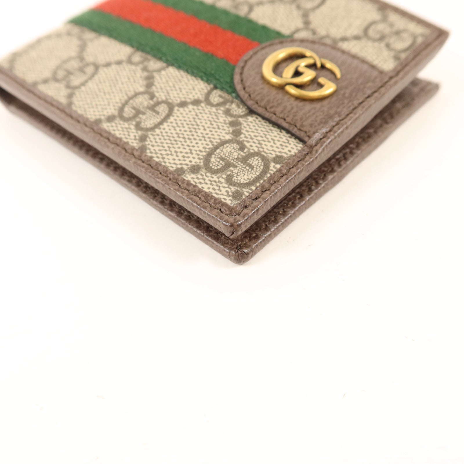 GUCCI 塗層帆布Ophidia Bifold Wallet金扣錢包
